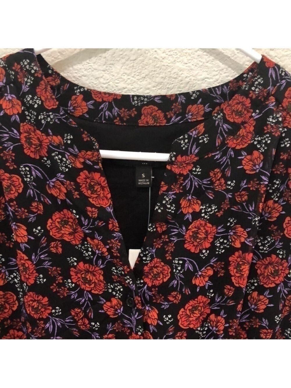 𝅺BANANA Republic Size S long sleeve dress.  Fall winter lined floral NWT - Picture 4 of 7